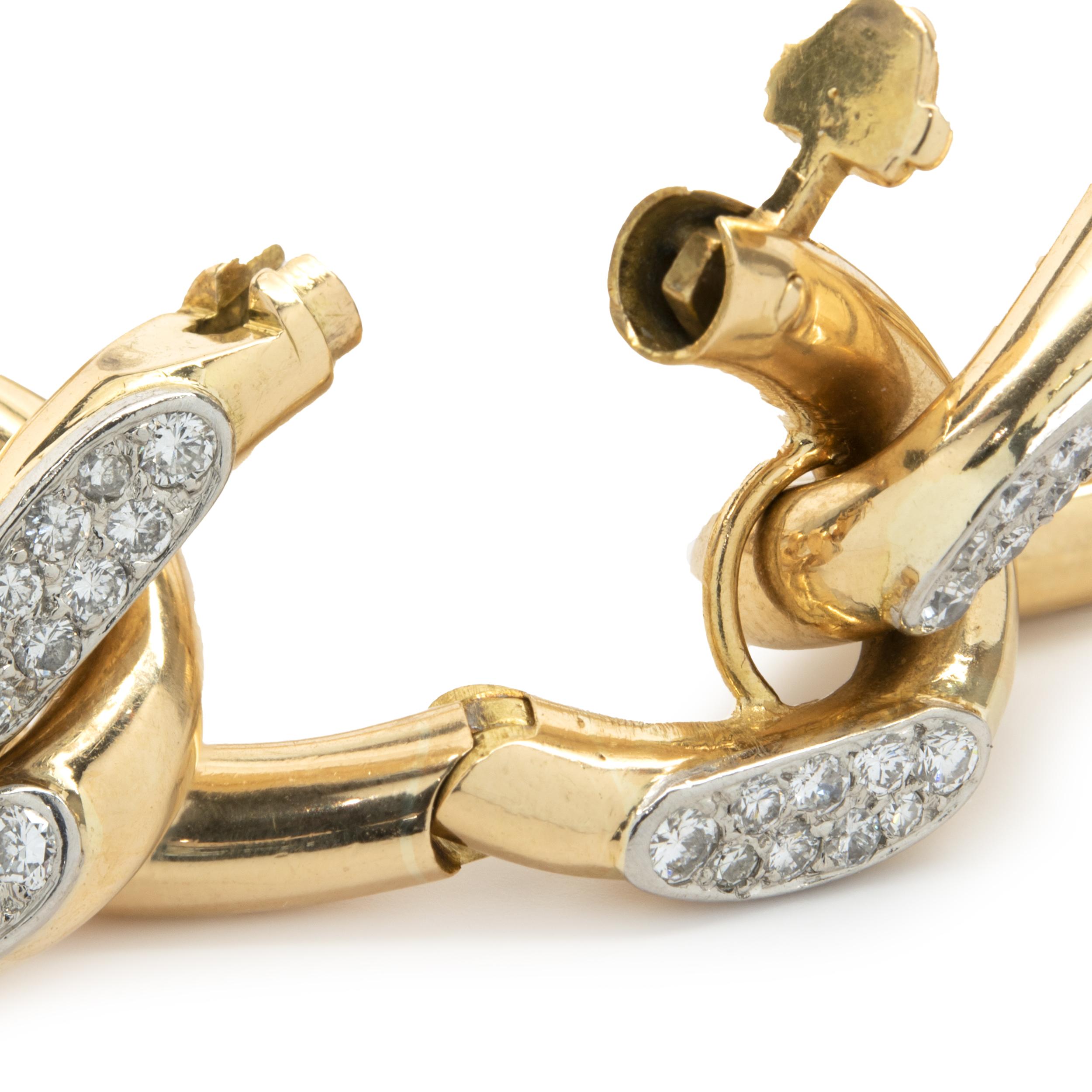 Designer: Cartier
Material: 18K Gelbgold
Diamant: 180 runder Brillantschliff = 3,00cttw
Farbe: F / G
Klarheit: VS2
Abmessungen: Armband misst 8,25-Zoll in der Länge
Gewicht: 51,52 Gramm

Keine Box oder Papiere enthalten
Garantiert authentisch durch