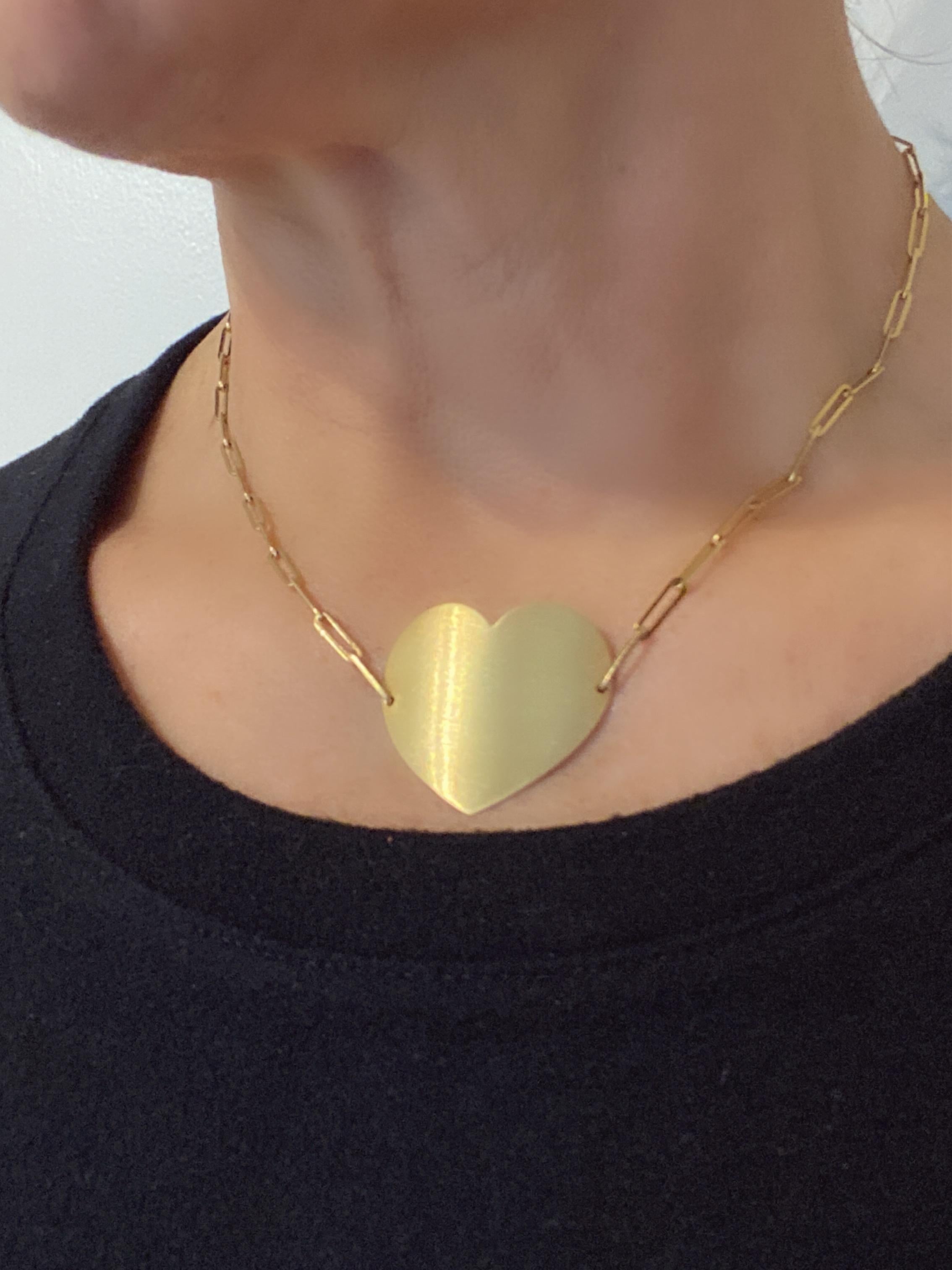 Cartier 18 Karat Yellow Gold Dinh Van Heart Necklace For Sale 3