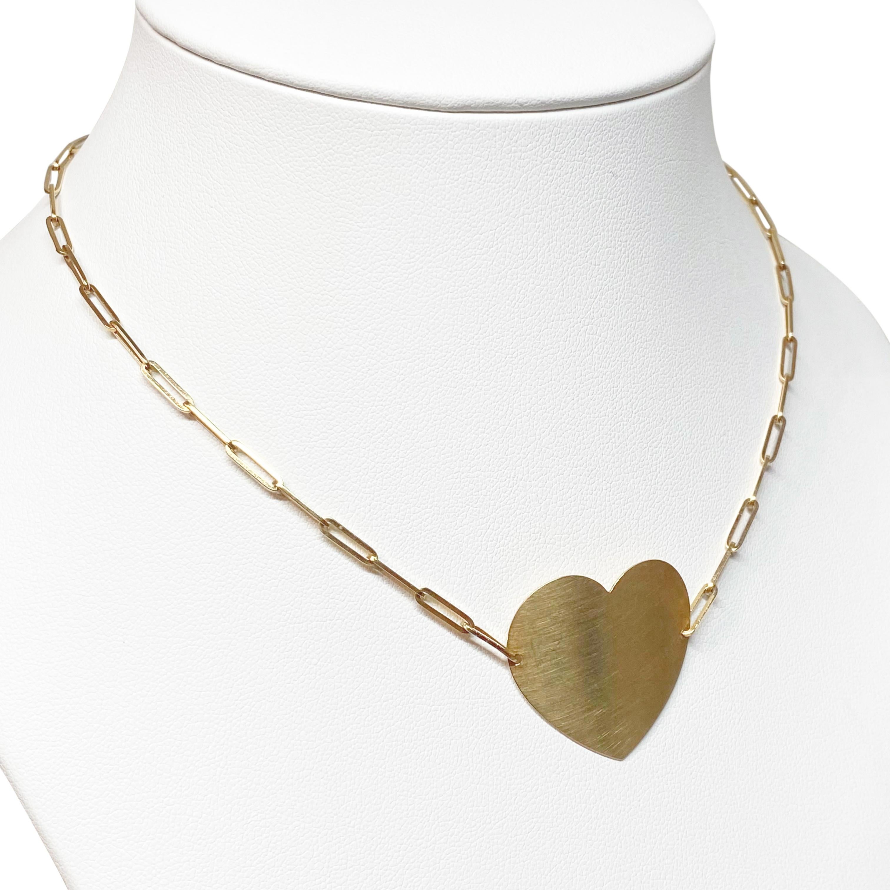 18 karat gold heart necklace