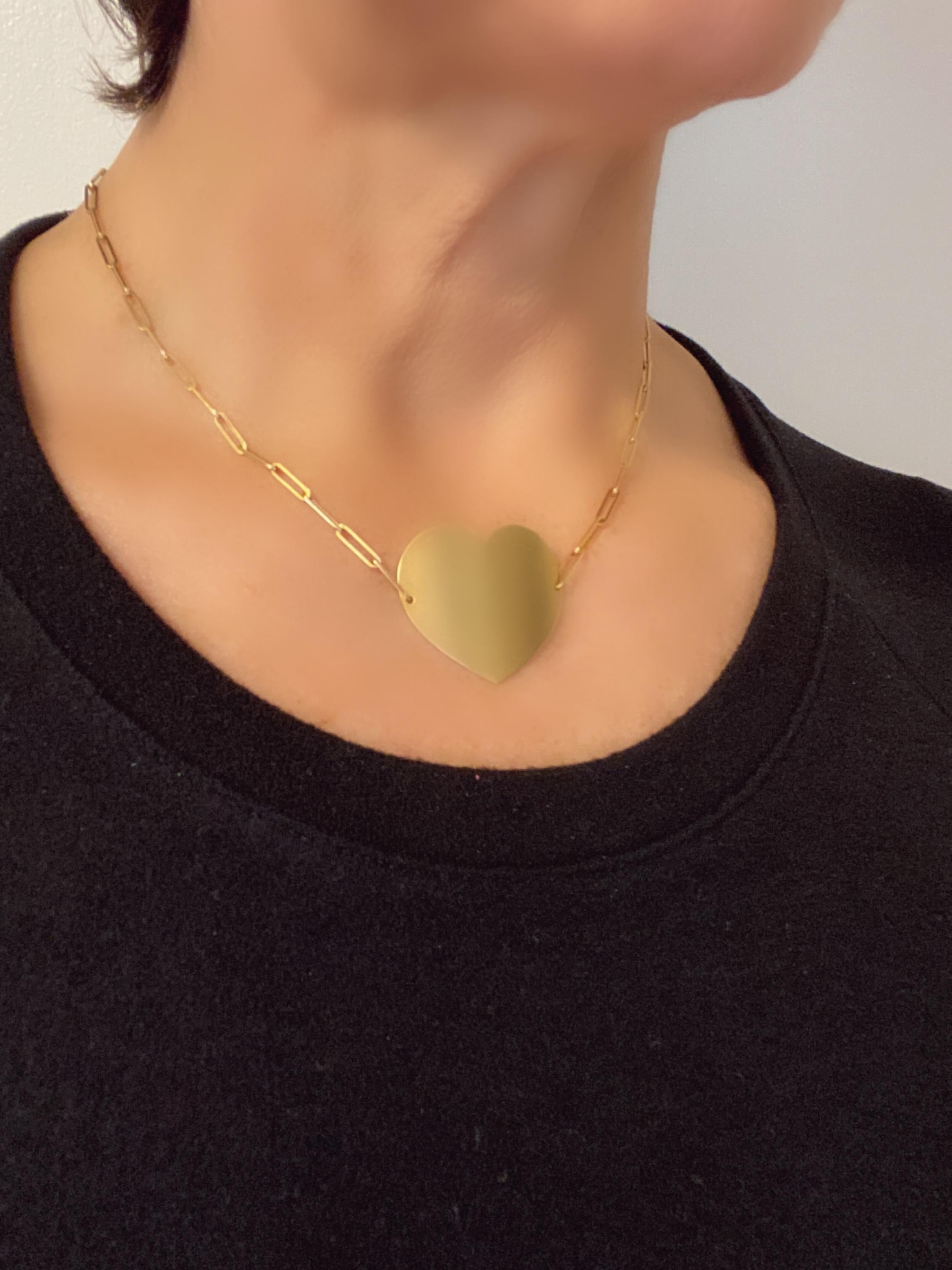 Cartier 18 Karat Yellow Gold Dinh Van Heart Necklace In Excellent Condition For Sale In QLD , AU