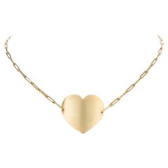 Cartier 18 Karat Yellow Gold Dinh Van Heart Necklace