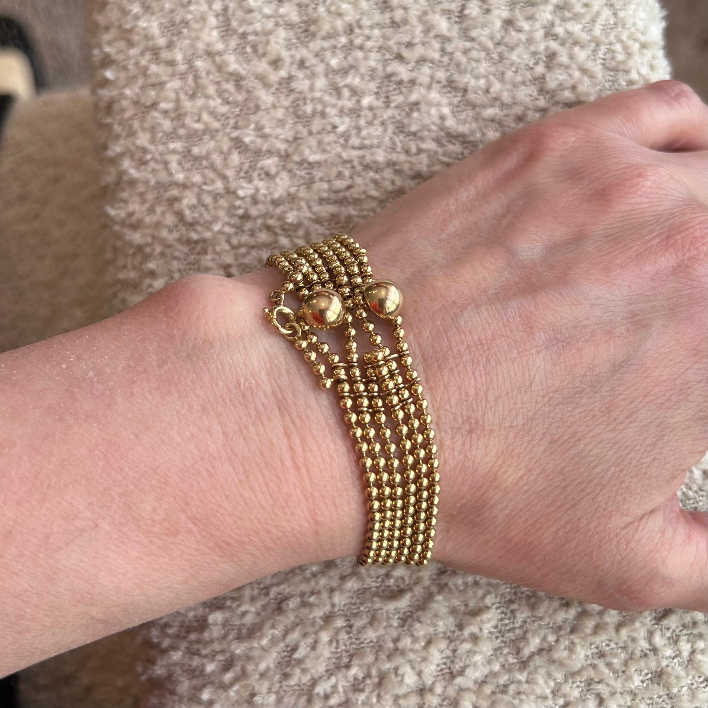 Modern Cartier 18 Karat Yellow Gold Draperie Bracelet, 1999 For Sale
