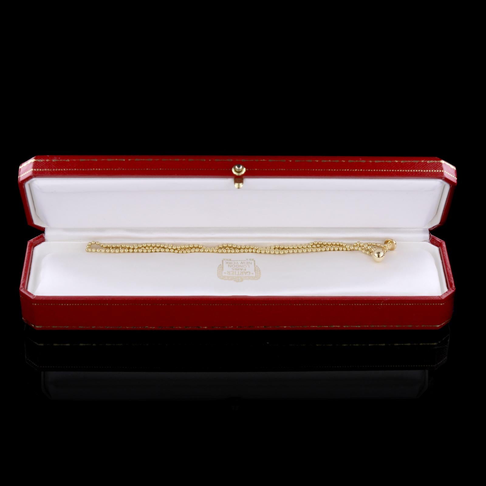 Women's Cartier 18 Karat Yellow Gold Draperie Bracelet