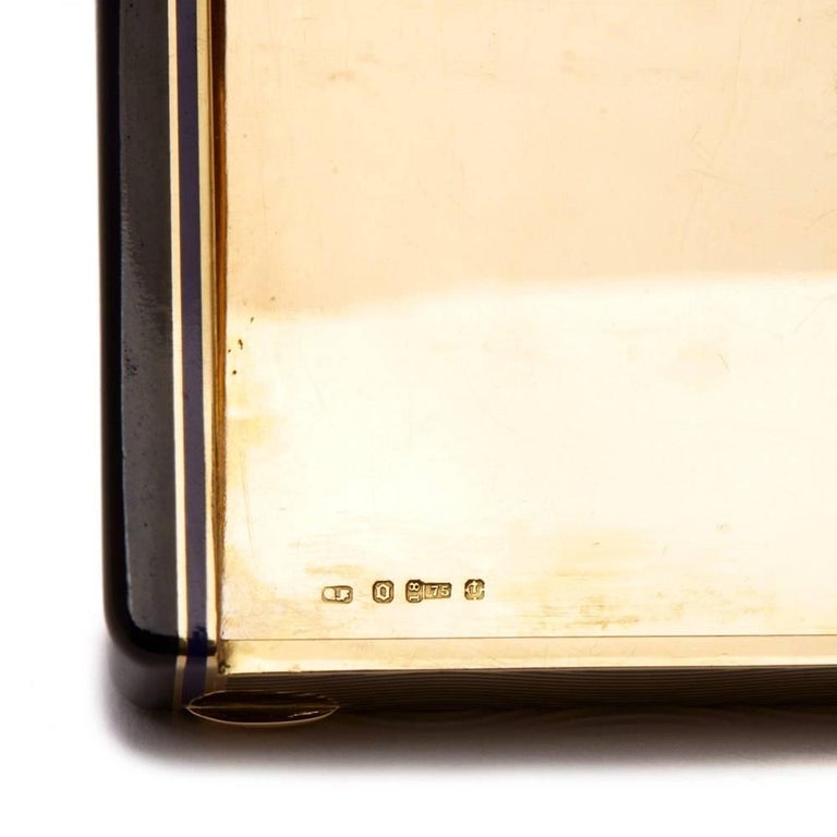 Cartier 18 Karat Yellow Gold Enamel Art Deco Vanity Case at 1stDibs