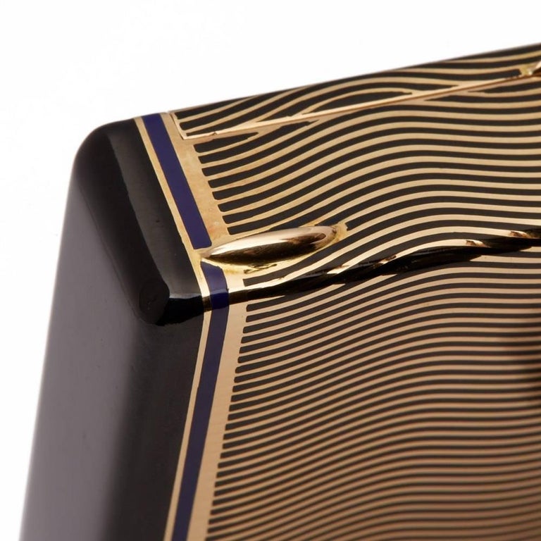 Cartier 18 Karat Yellow Gold Enamel Art Deco Vanity Case at 1stDibs