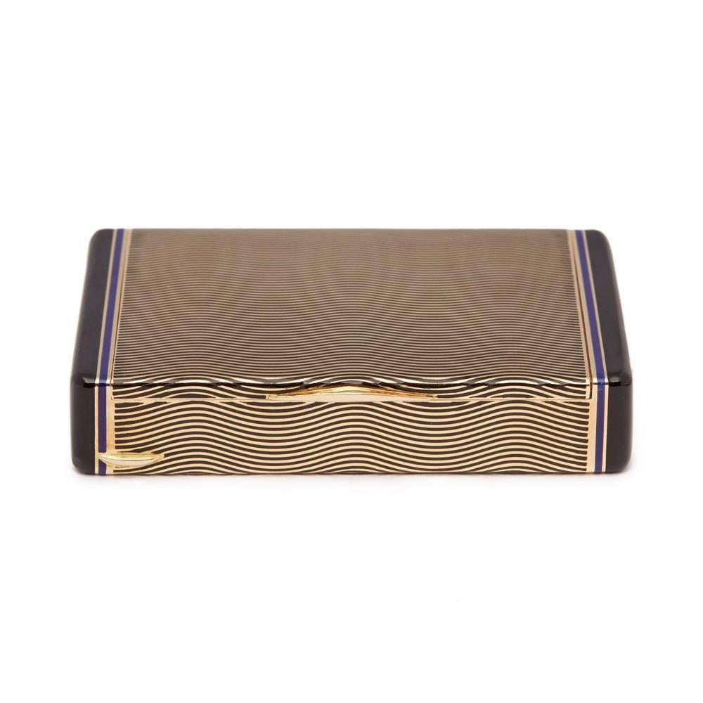 Code: J459
Brand: Cartier
Description: 18k Gold & Enamel Art Deco Vanity Case
Accompanied With: Presentation Box
Gender: Unisex
