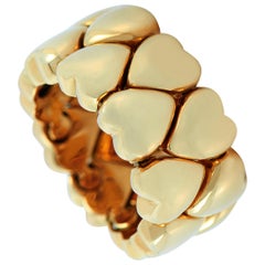 Cartier 18 Karat Yellow Gold Heart Band Ring