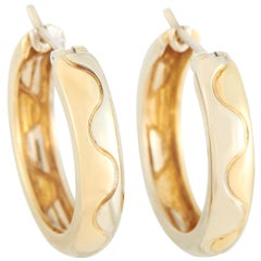 Cartier 18 Karat Yellow Gold Hoop Earrings