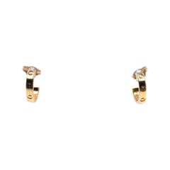 Cartier 18 Karat Yellow Gold Huggie Hoop Earrings