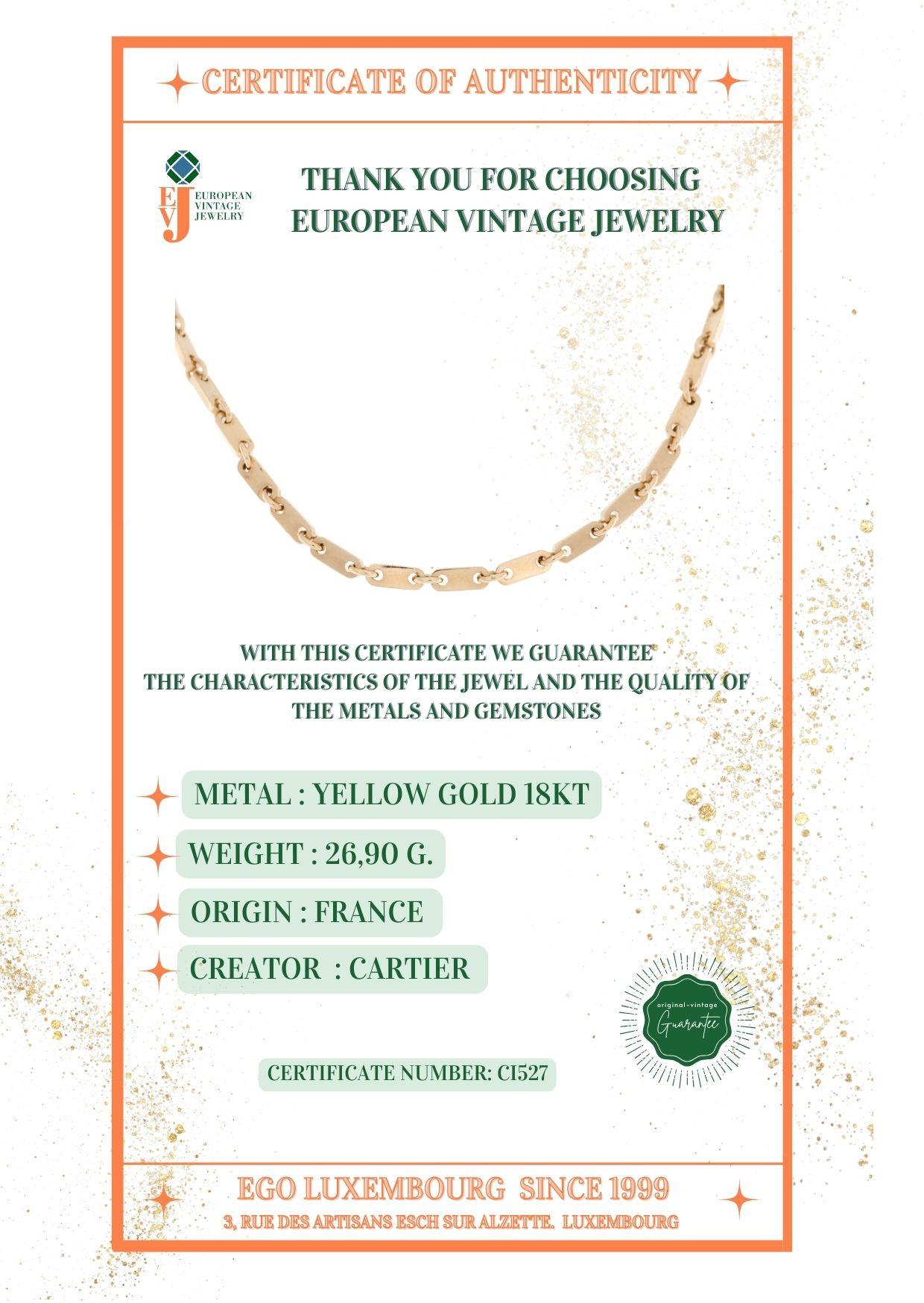 Cartier 18 karat Yellow Gold Ingots Necklace 2