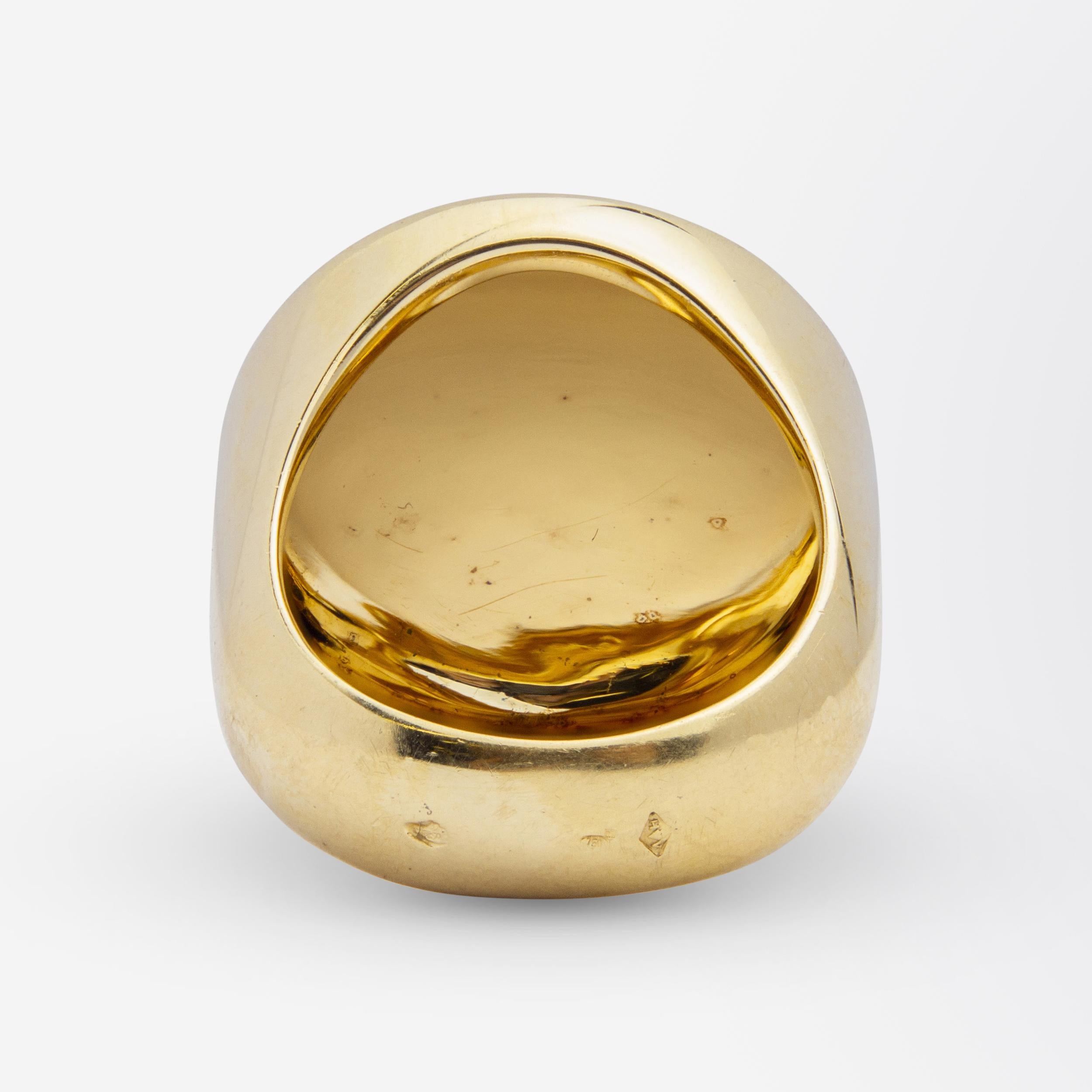 Cartier Bague « Jeton Sauvage » en or jaune 18 carats avec boîte et documents en vente 1