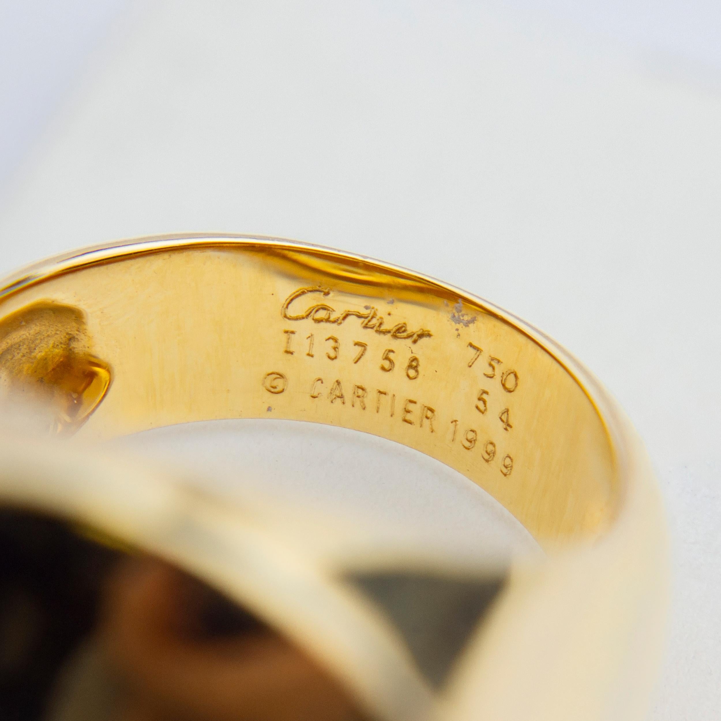 Cartier Bague « Jeton Sauvage » en or jaune 18 carats avec boîte et documents en vente 2