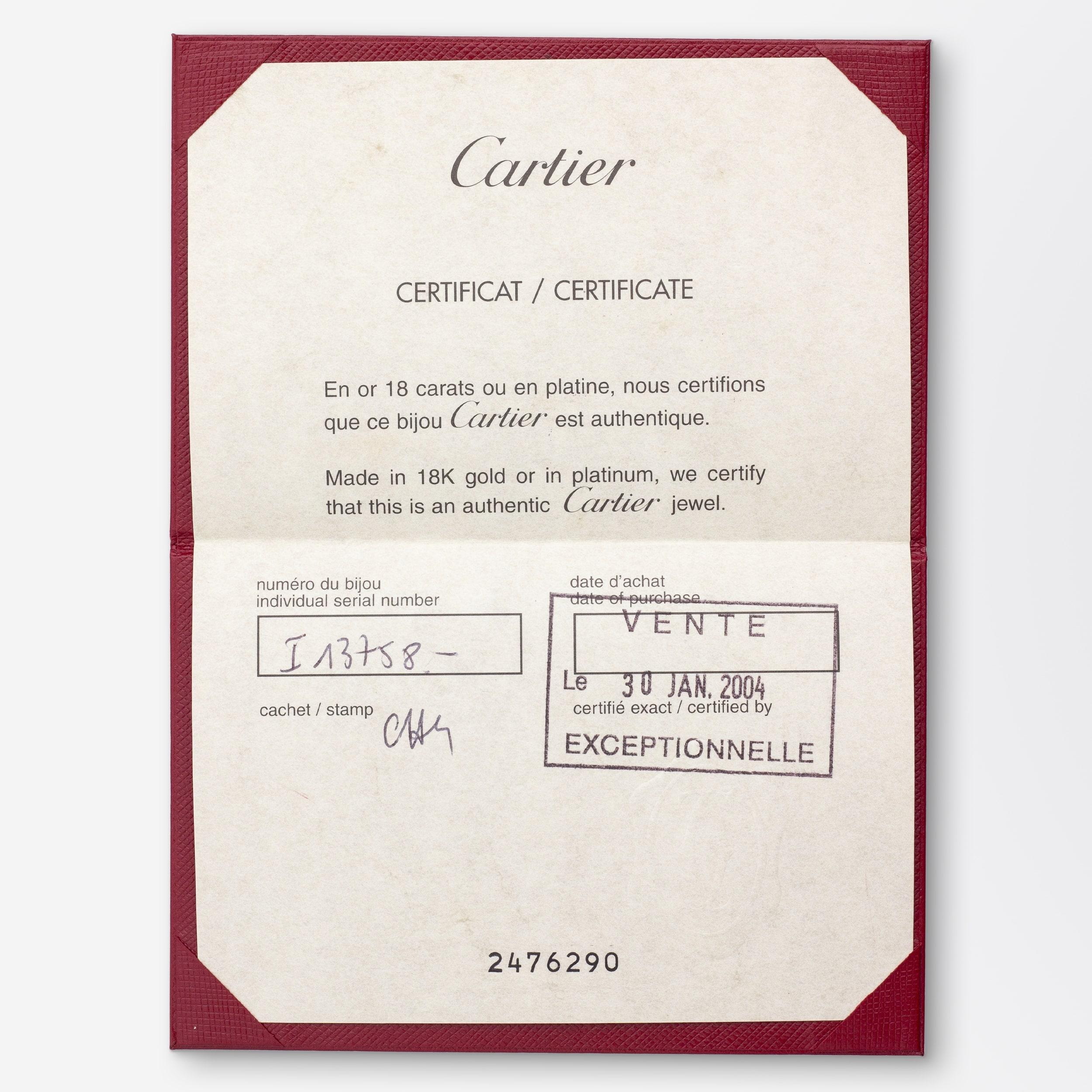 Cartier Bague « Jeton Sauvage » en or jaune 18 carats avec boîte et documents en vente 3