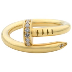 Cartier 18 Karat Yellow Gold Juste Un Clou Diamond Ring