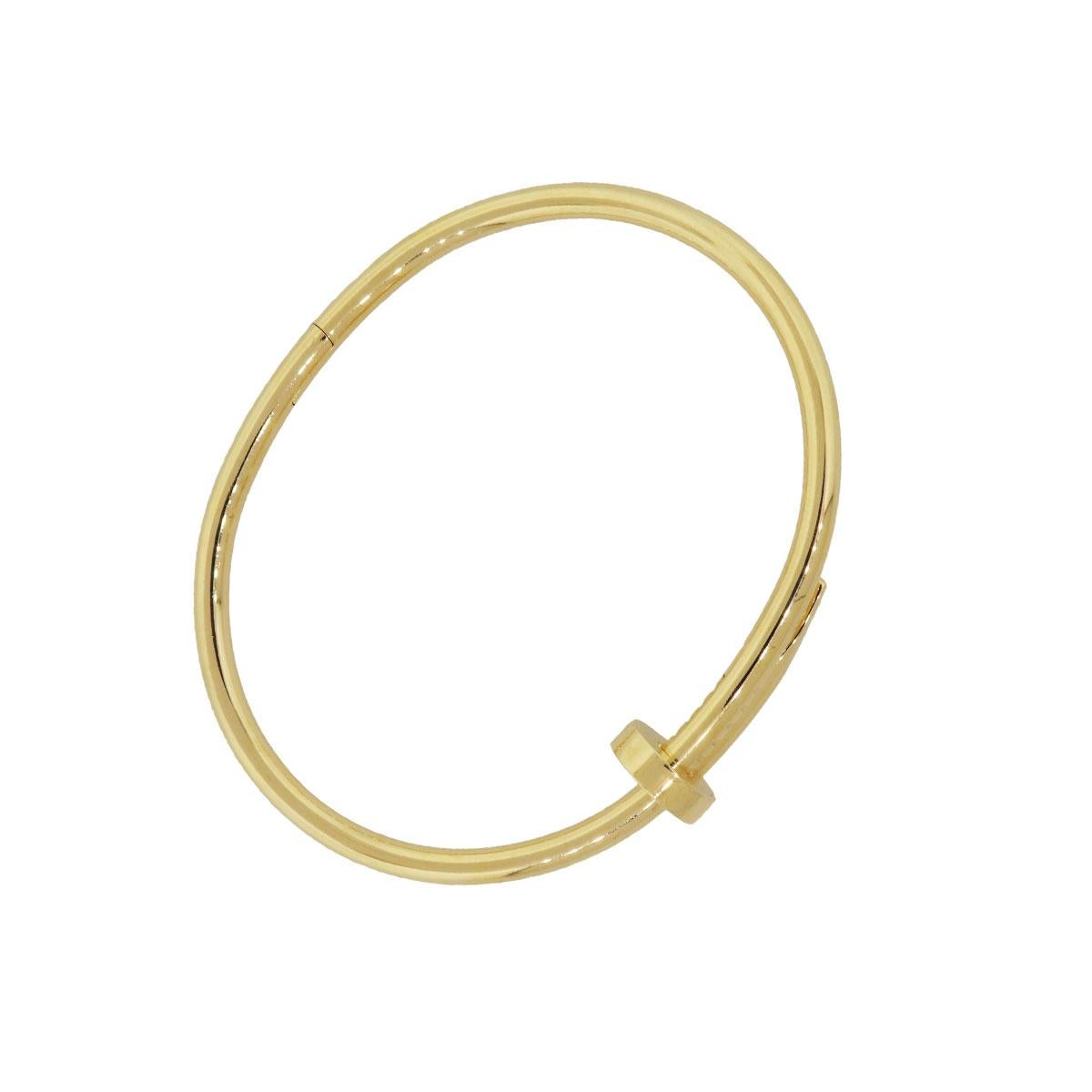 Femenino o masculino Cartier 18 Kilates Oro Amarillo Juste Un Clou Pulsera de Clavo