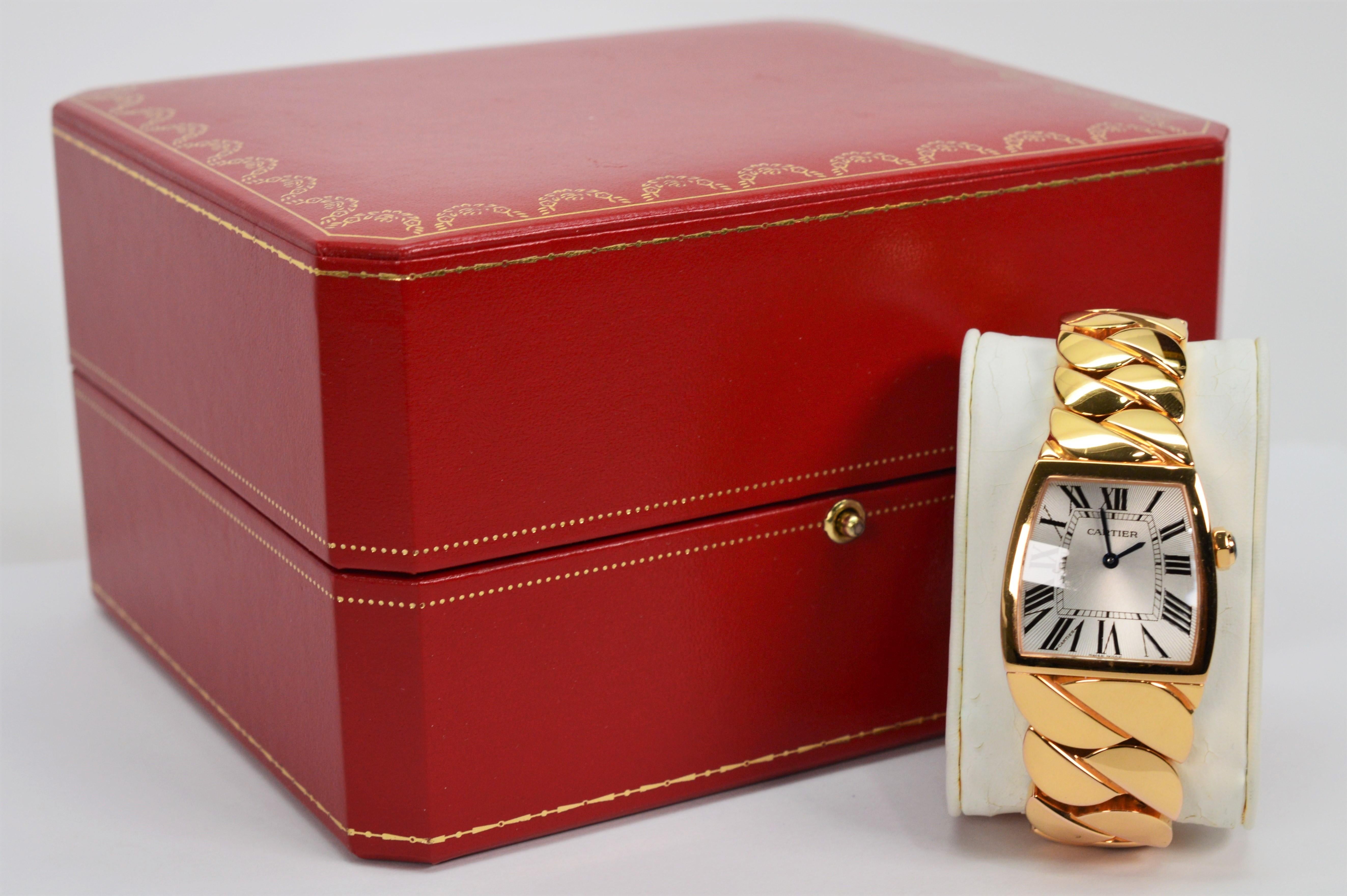 Cartier La Dona 18K Yellow Gold Women's Wrist Watch w Box 5