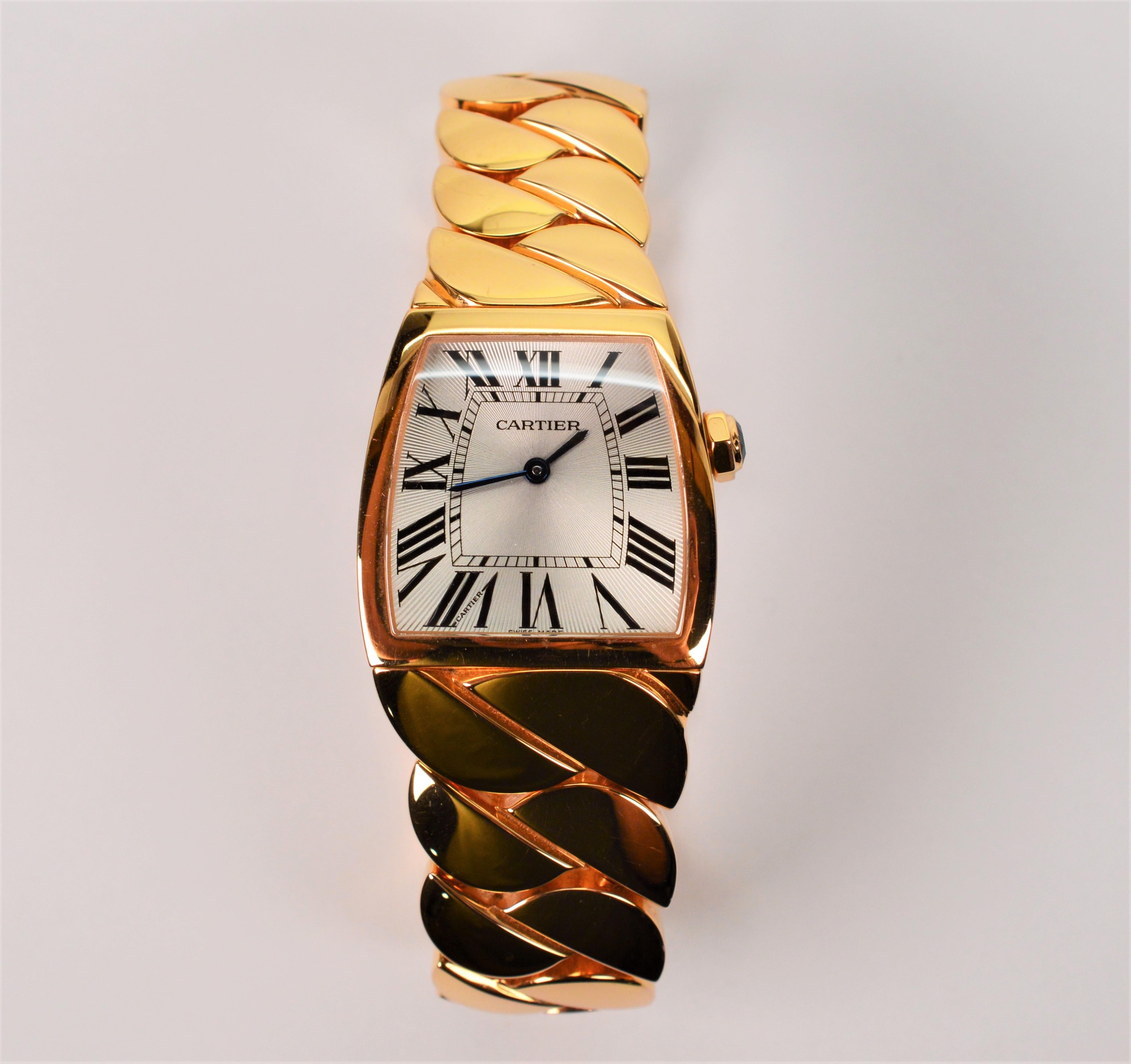 Cartier La Dona 18K Yellow Gold Women's Wrist Watch w Box In Excellent Condition In Mount Kisco, NY