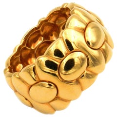 Vintage Cartier 18 Karat Yellow Gold Ladies Band Ring, 1989