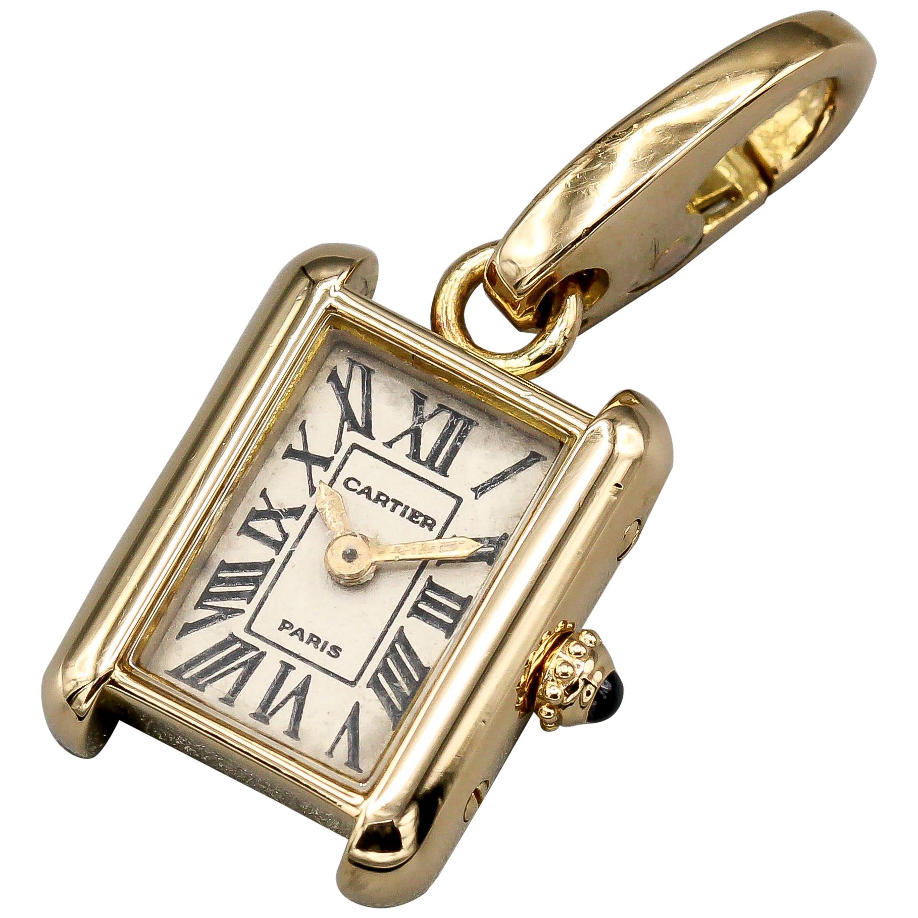 Cartier 18 Karat Yellow Gold Louis Cartier Watch Charm