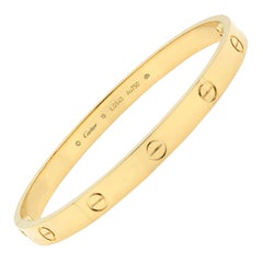 Cartier 18 Karat Yellow Gold Love Bangle Bracelet