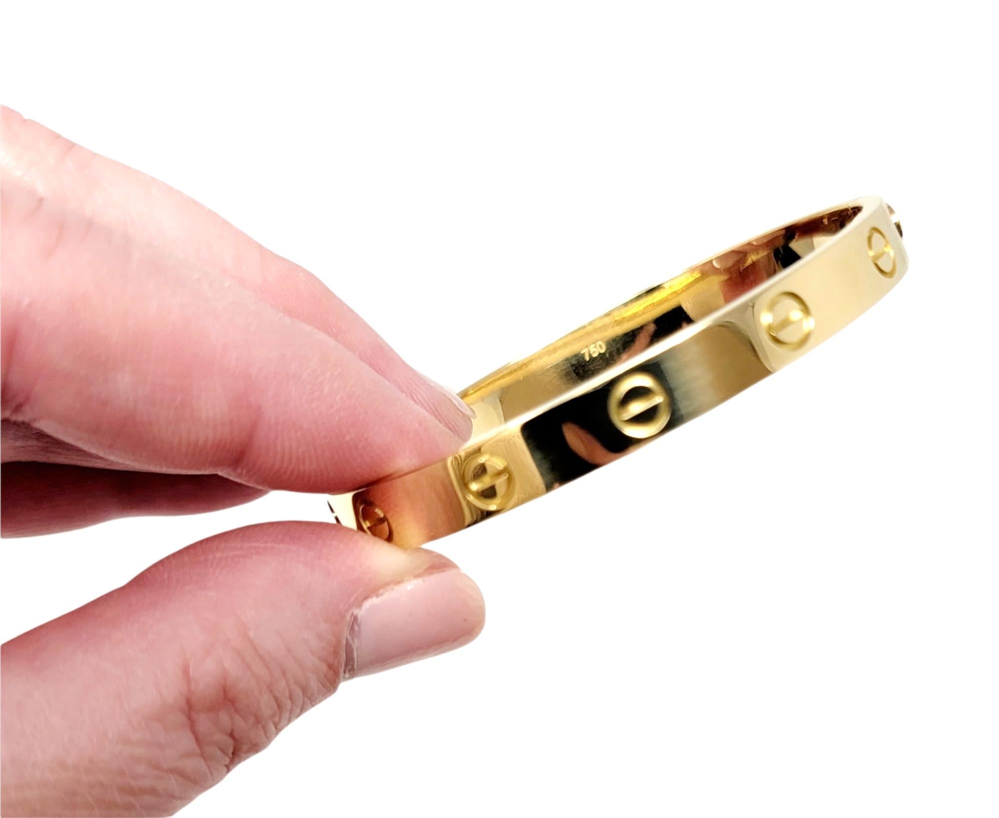 Cartier 18 Karat Gelbgold Love Armreif Armband, mit Box, Schraubenzieher 3