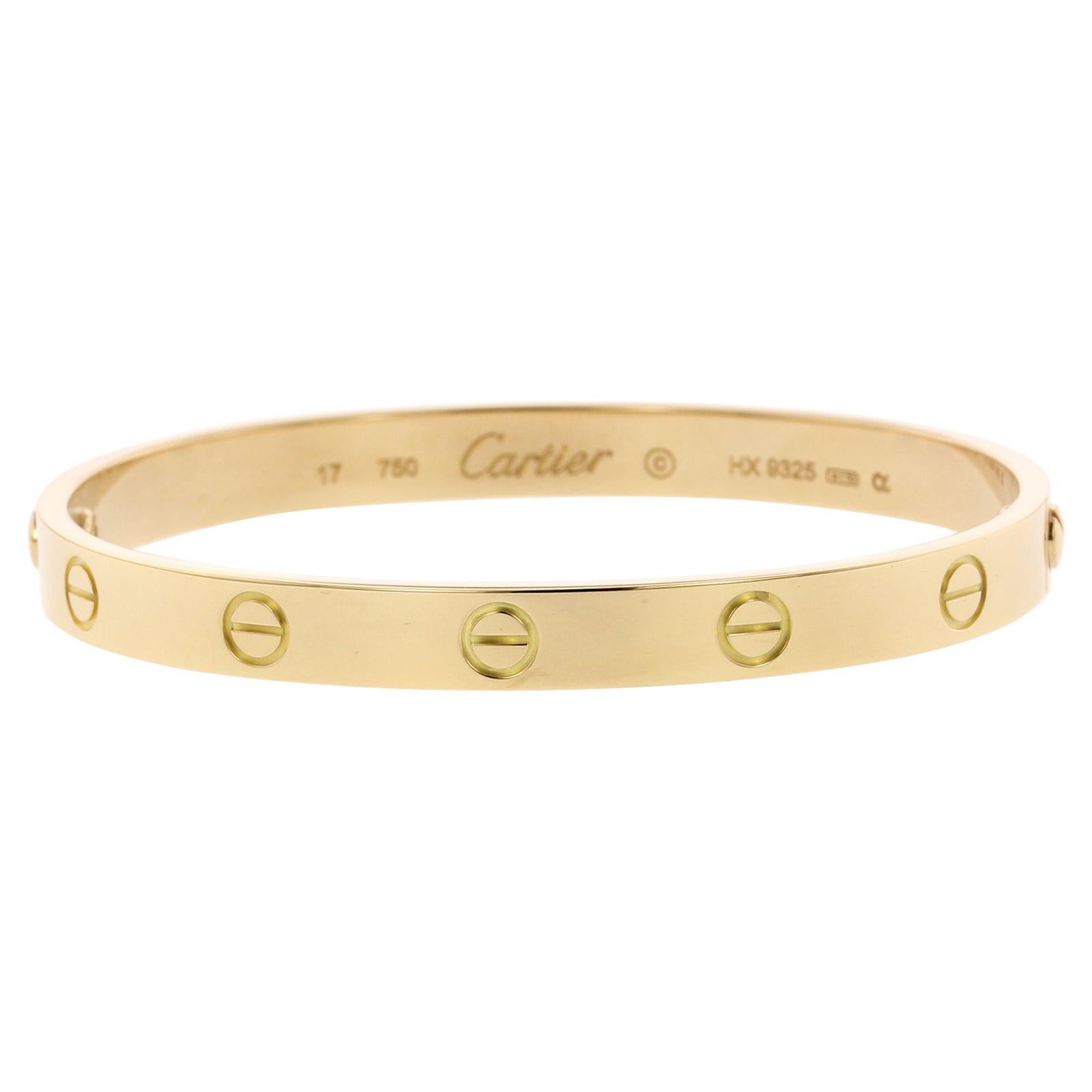 Cartier 18 Karat Yellow Gold Love Bracelet
