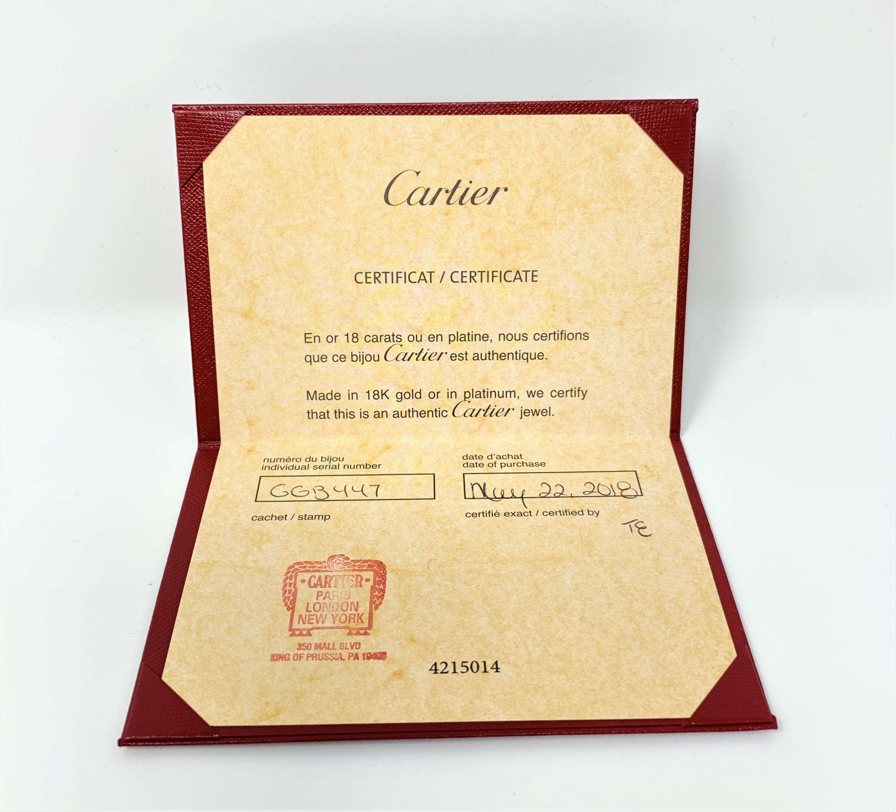 Cartier 18 Karat Yellow Gold Love Bracelet Original Box and Papers In Good Condition In Guilford, CT