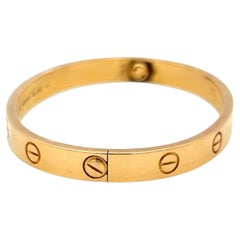 Cartier 18 Karat Yellow Gold Love Bracelet Size 16 with Receipt