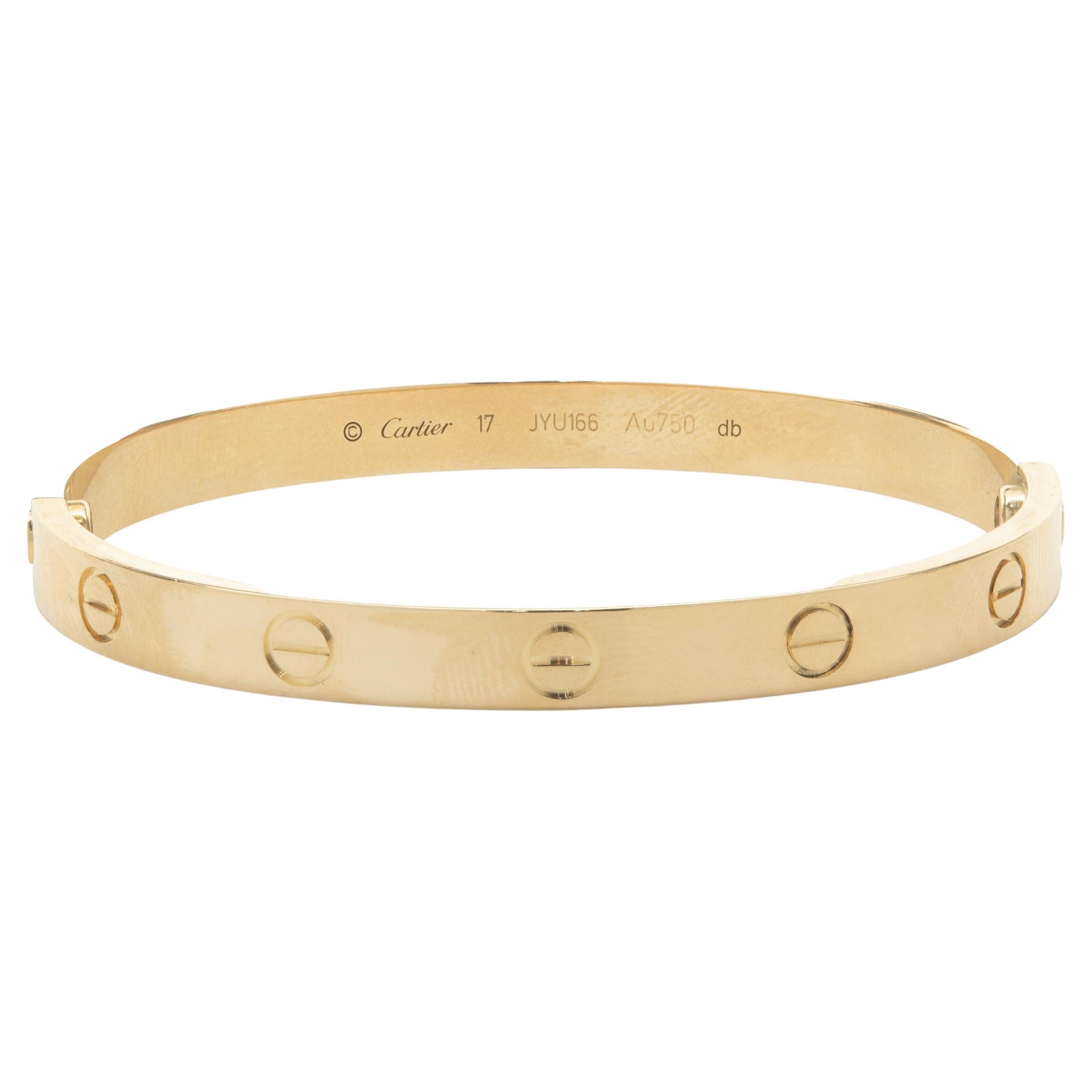 Cartier 18 Karat Yellow Gold Love Bracelet at 1stDibs | 750 18 cartier ip  6688, cartier bracelet 750 17 ip 6688 price, 750 18 cartier ip 6688 price