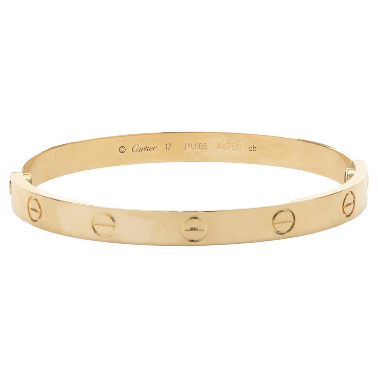 Cartier 18 Karat Yellow Gold Love Bracelet at 1stDibs 750 18