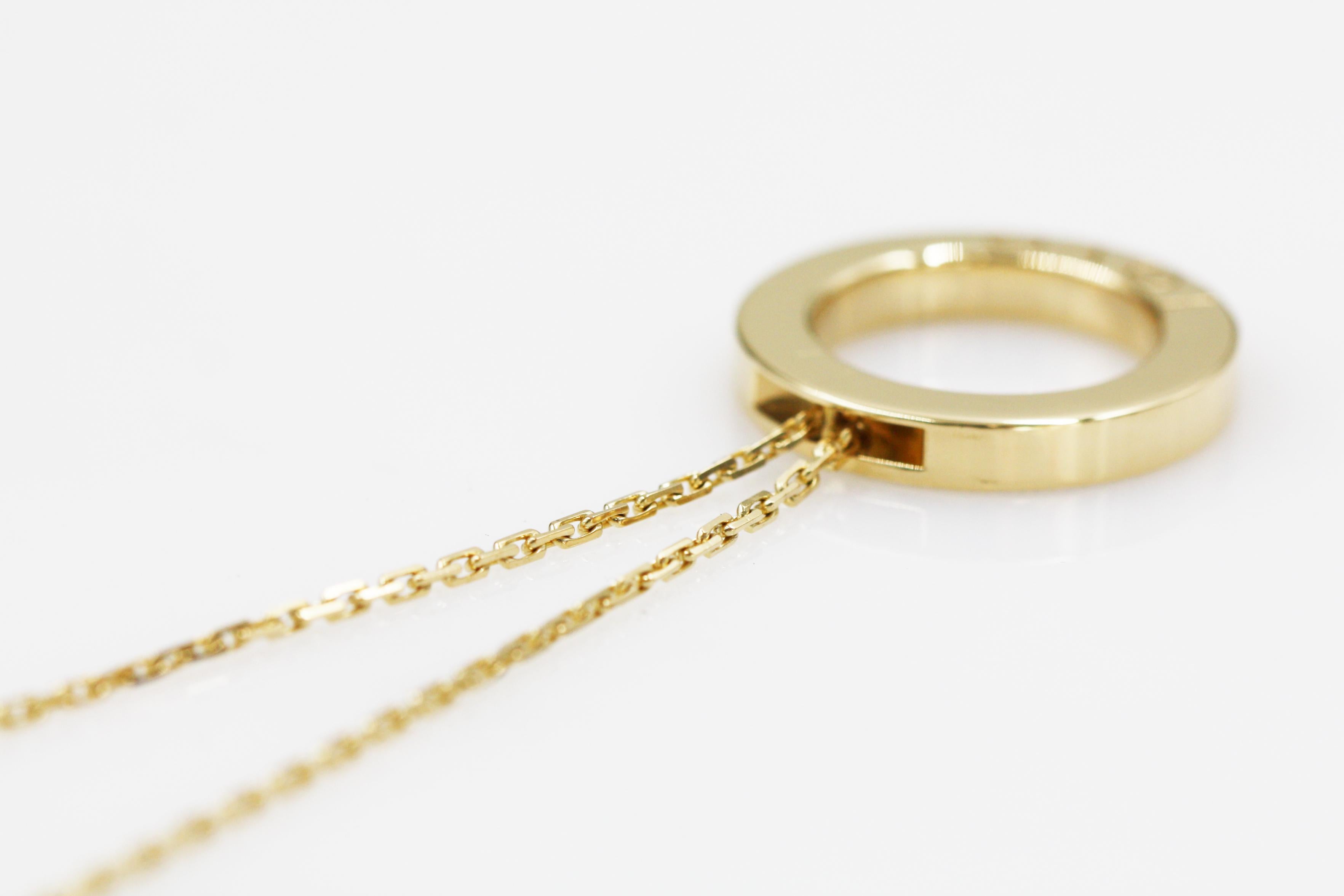 Women's Cartier 18 Karat Yellow Gold Love Necklace, Diamond-Paved For Sale