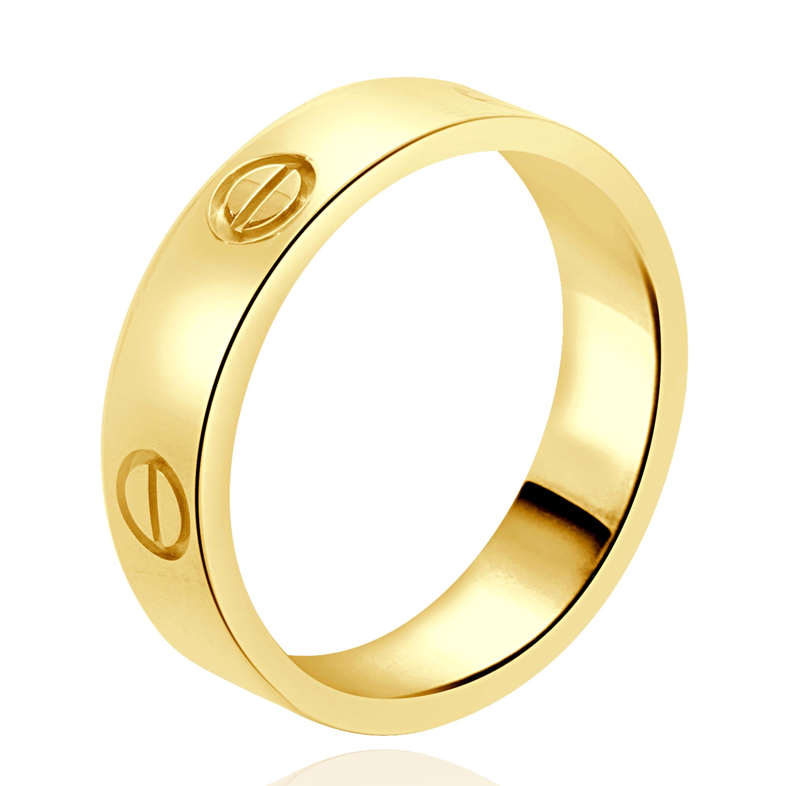 Cartier: 18 Karat Gelbgold Love-Ring im Zustand „Hervorragend“ in Scottsdale, AZ