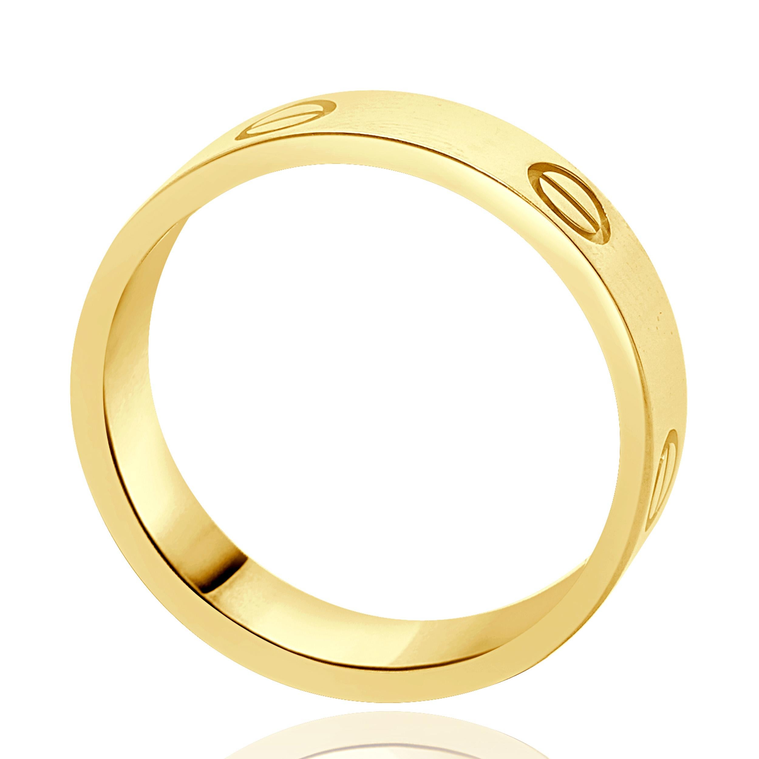 Cartier: 18 Karat Gelbgold Love-Ring Damen