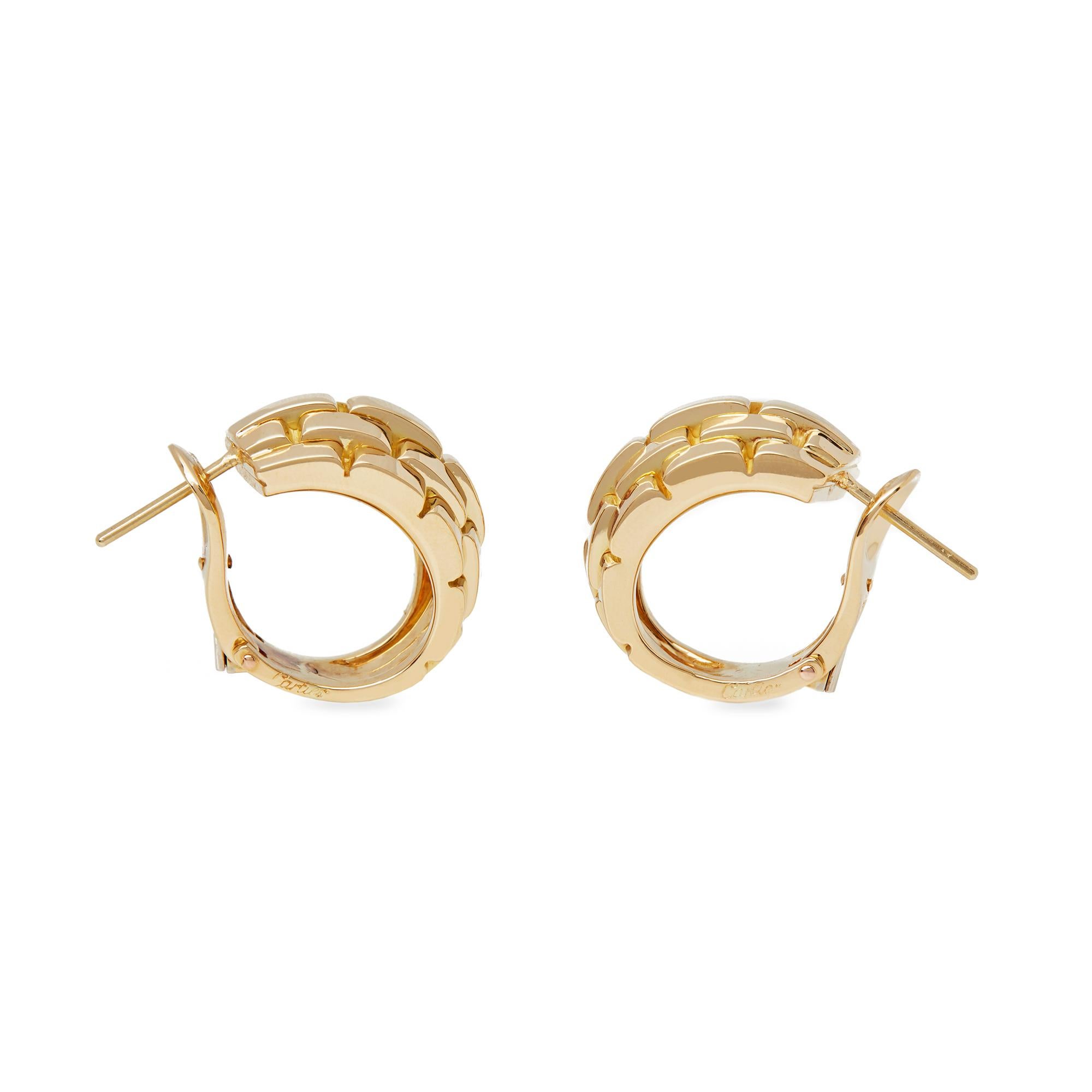 cartier panthere earrings yellow gold