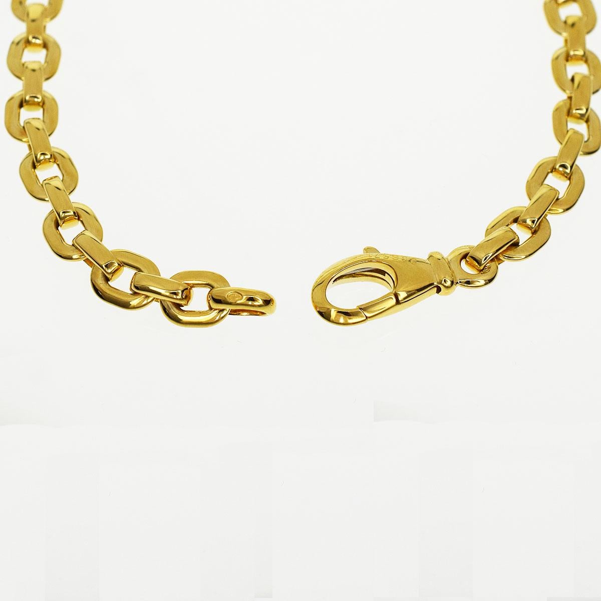 Cartier 18 Karat Yellow Gold Meplat Chain Bracelet In Good Condition In Tokyo, JP
