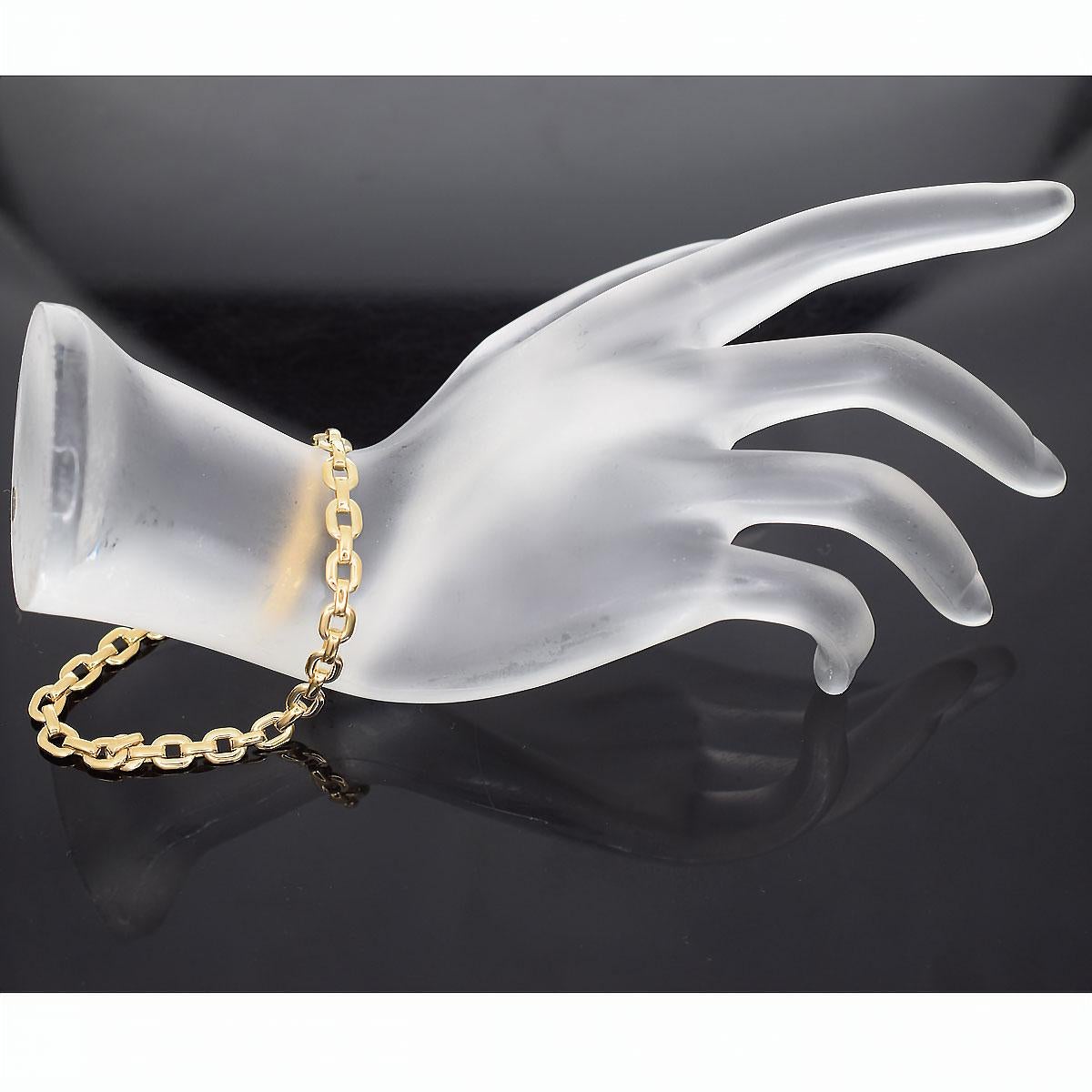 Cartier 18 Karat Yellow Gold Meplat Chain Bracelet at Cartier 18 Karat Yellow Gold Meplat Chain Bracelet at