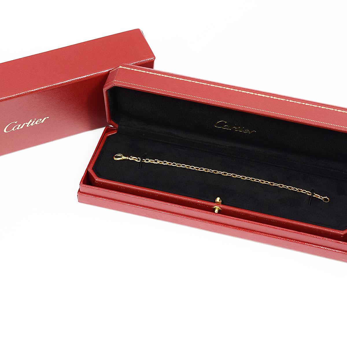 Cartier 18 Karat Yellow Gold Meplat Chain Bracelet 4