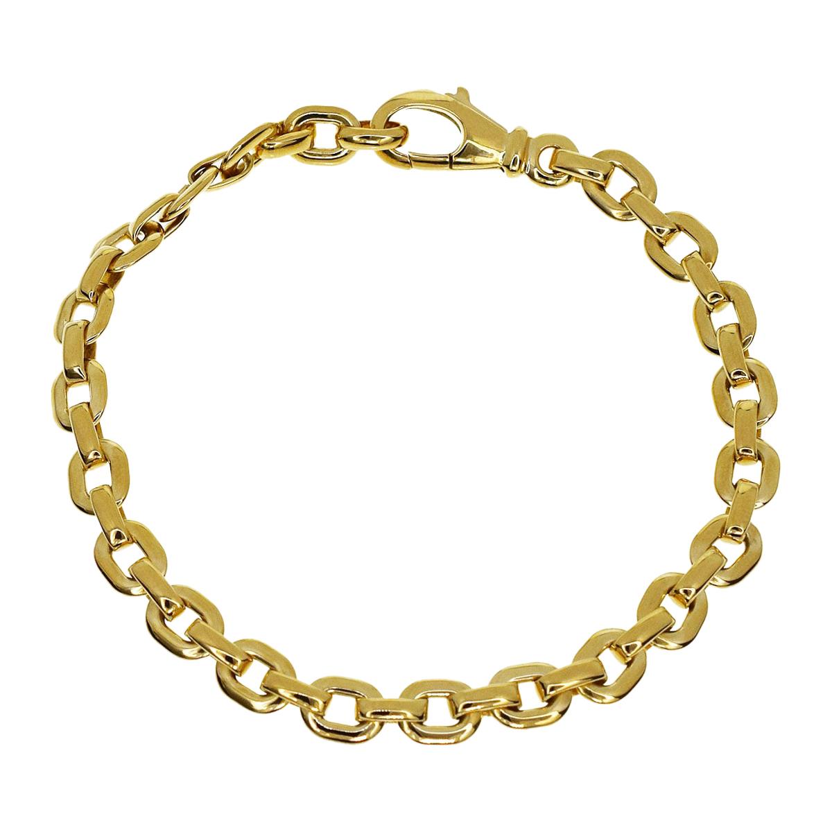 Cartier 18 Karat Yellow Gold Meplat Chain Bracelet