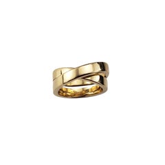 Cartier 18 Karat Yellow Gold Nouvelle Vague Ring Size 6/52 w box #18292