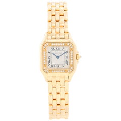 Cartier 18 Karat Yellow Gold Panther Ladies Watch