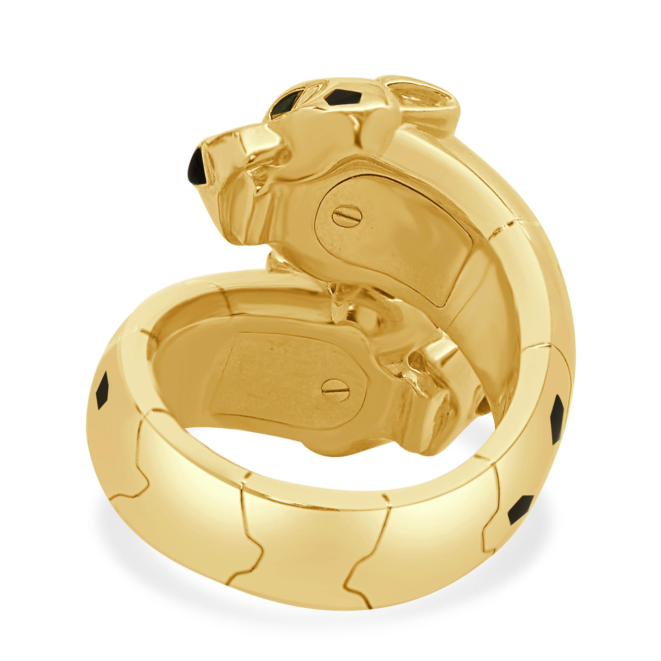 Cartier, bague panthère en or jaune 18 carats Unisexe en vente