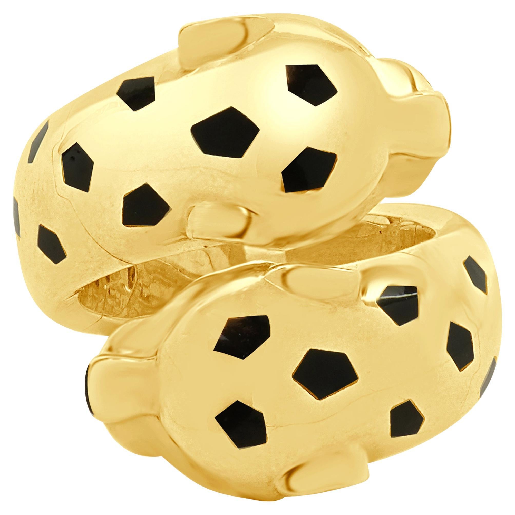 Cartier 18 Karat Yellow Gold Panther Ring