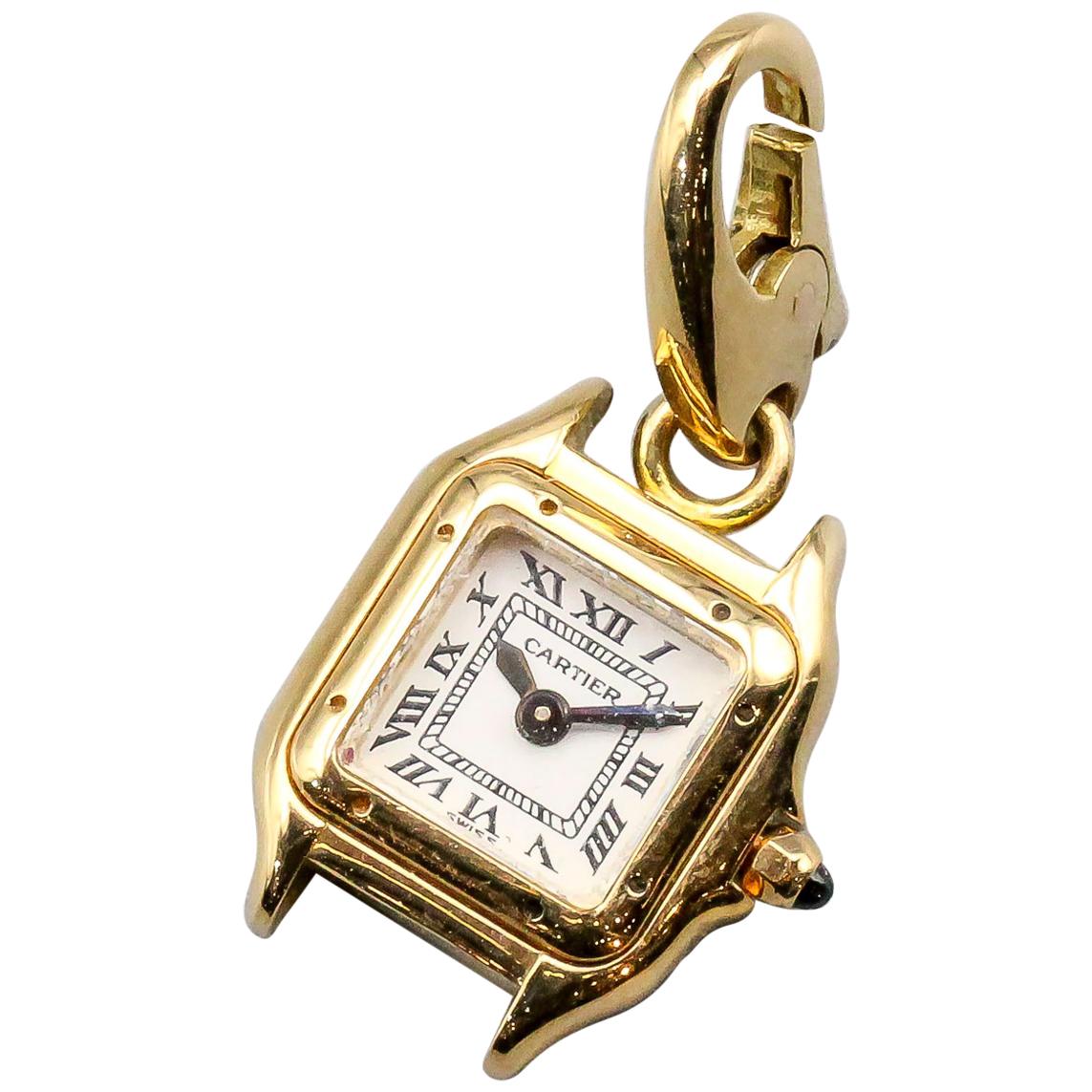 Cartier 18 Karat Yellow Gold Panthere Watch Charm