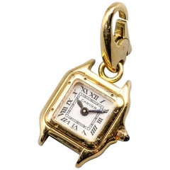 Vintage Cartier 18 Karat Yellow Gold Panthere Watch Charm