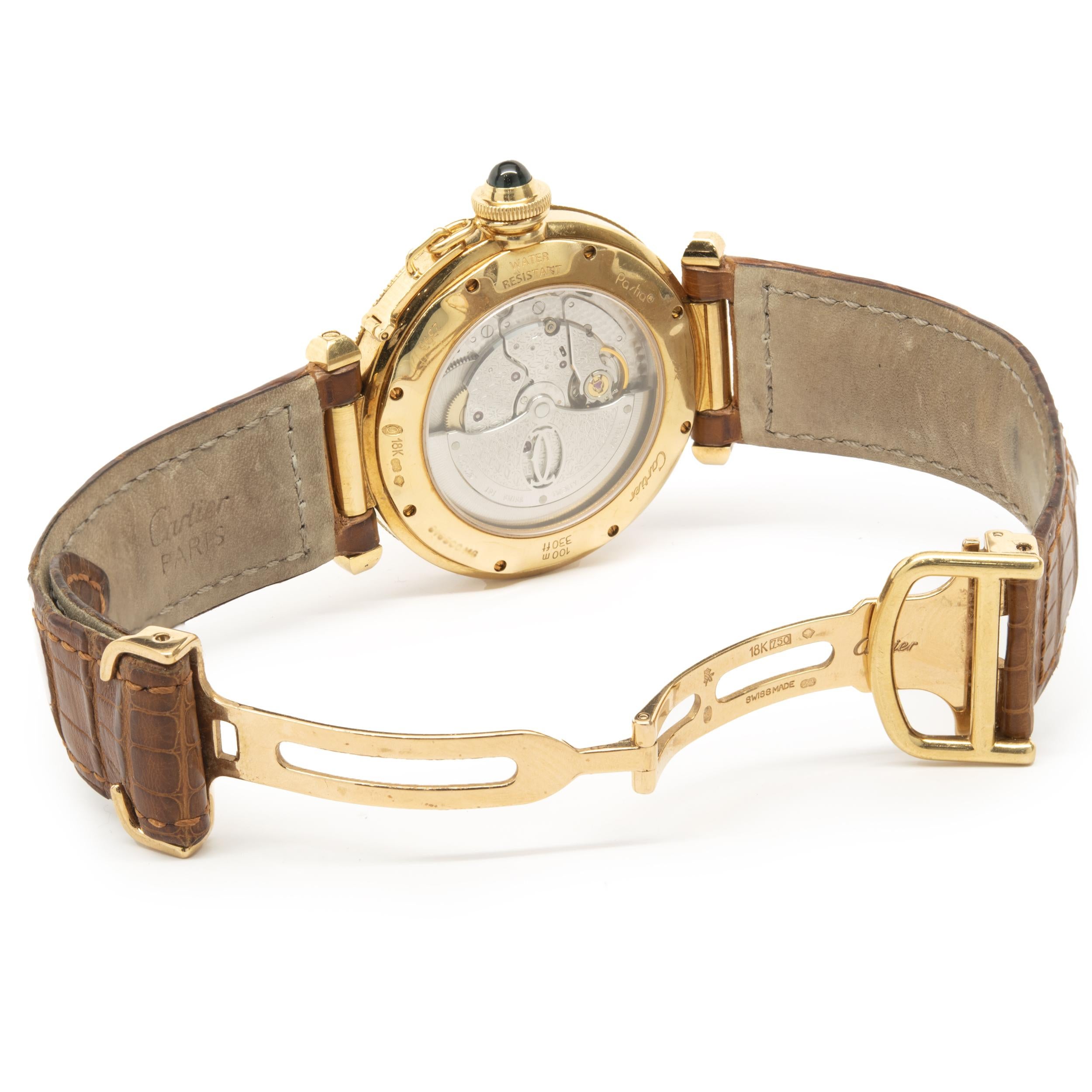 Cartier 18 Karat Gelbgold Pasha mit Grill Herren