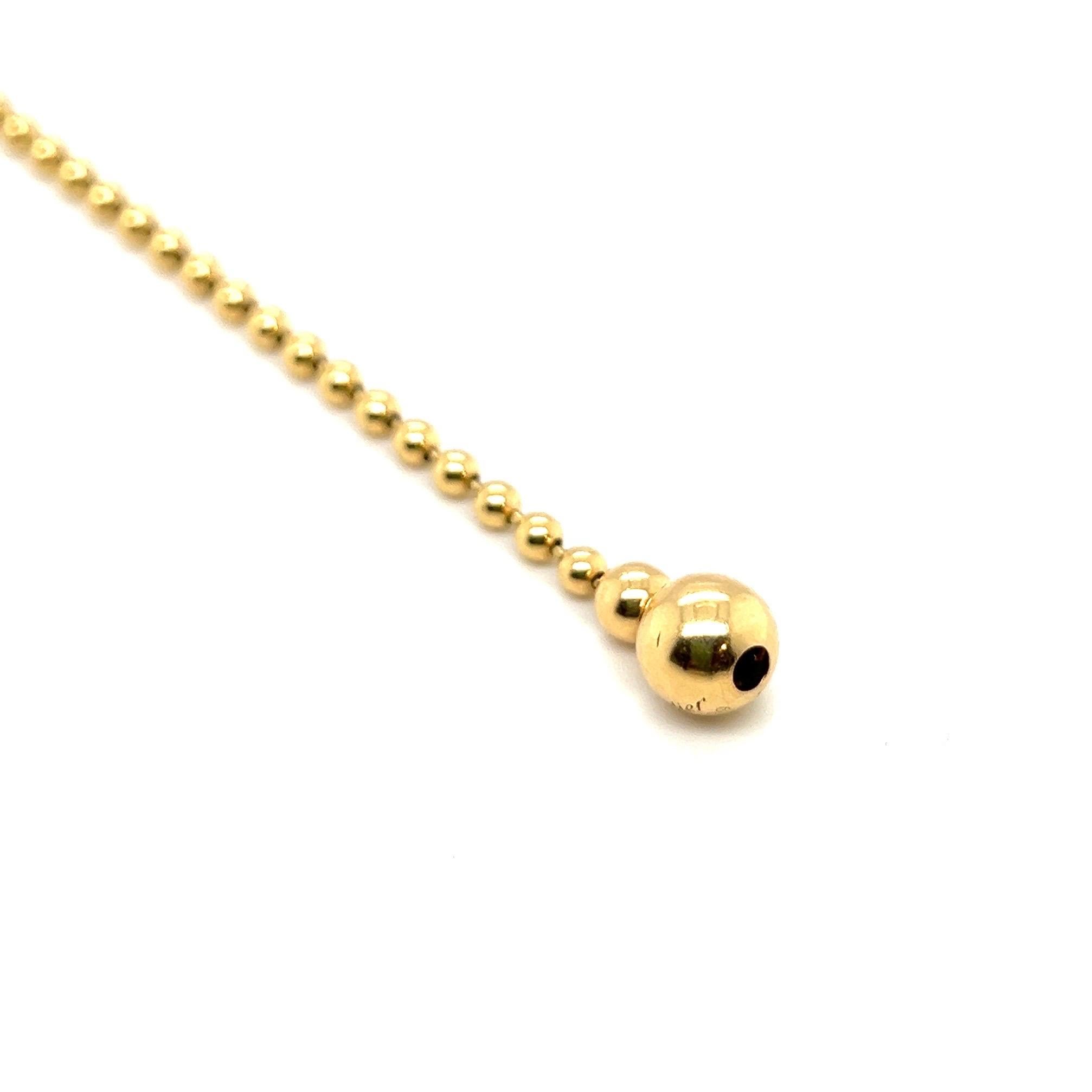 Cartier 18 Karat Yellow Gold Perles de Diamants Necklace In Good Condition In Zurich, CH