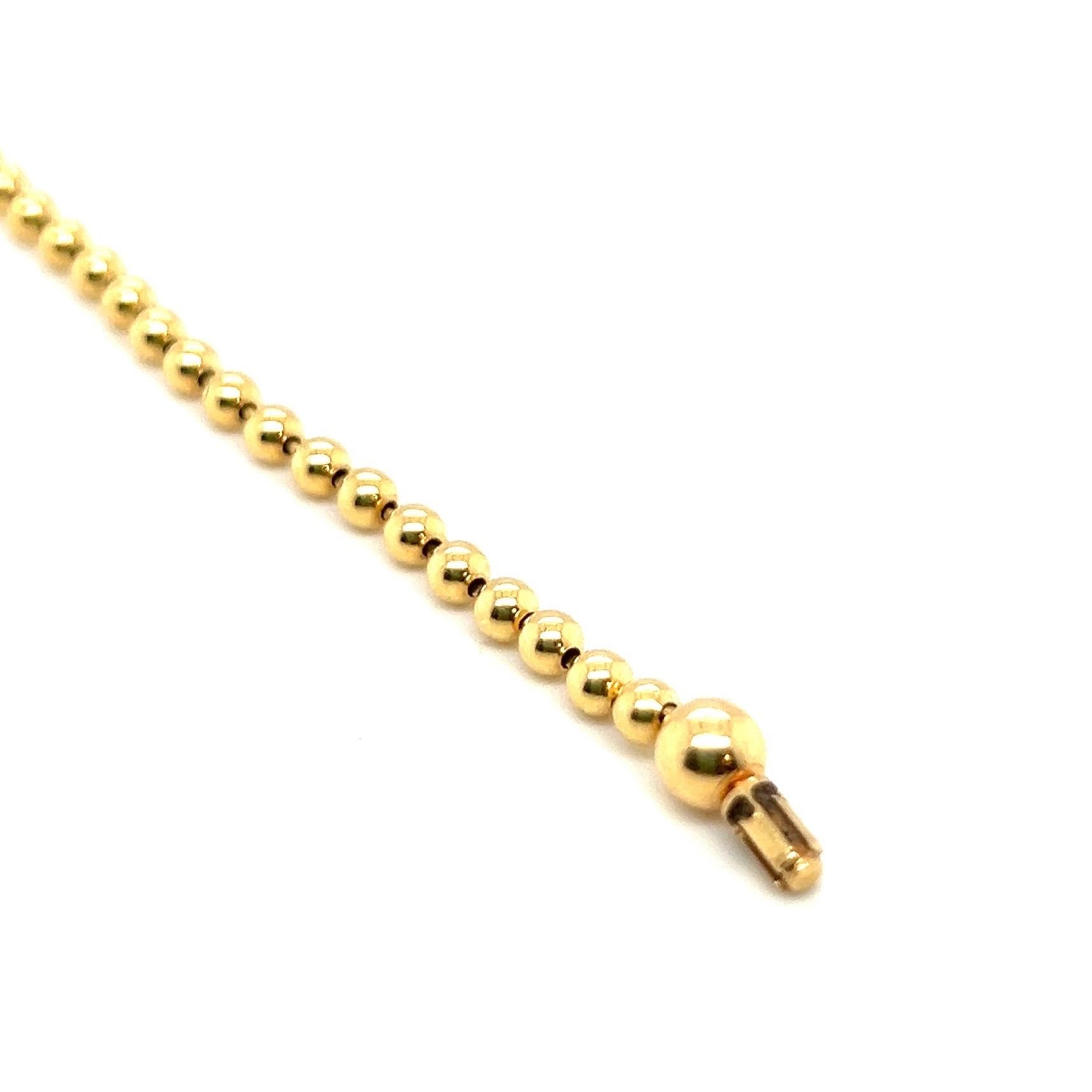 Women's or Men's Cartier 18 Karat Yellow Gold Perles de Diamants Necklace