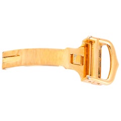 Cartier, fibbia deployante placcata in oro giallo 18 carati