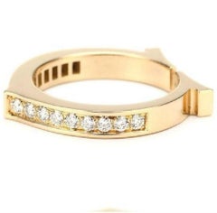 Cartier 18 Karat Yellow Gold Ring with Diamonds