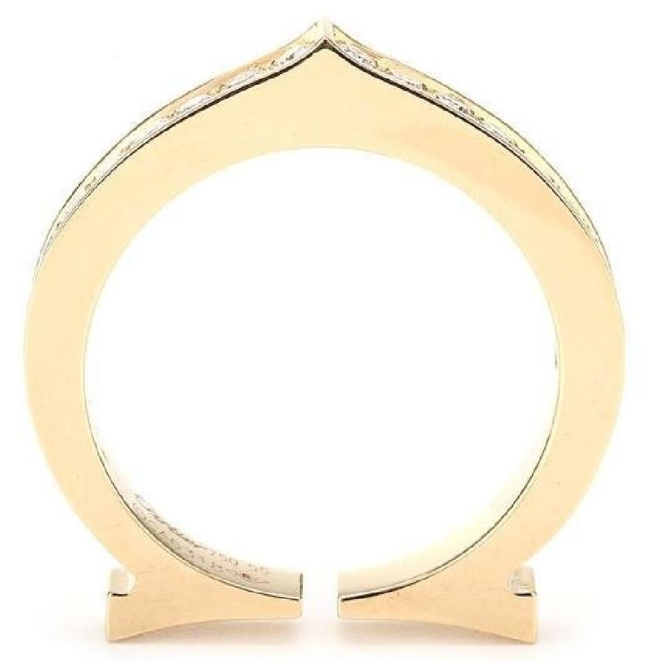 Cartier 18 Karat Yellow Gold Ring with Diamonds In Excellent Condition For Sale In New York, NY